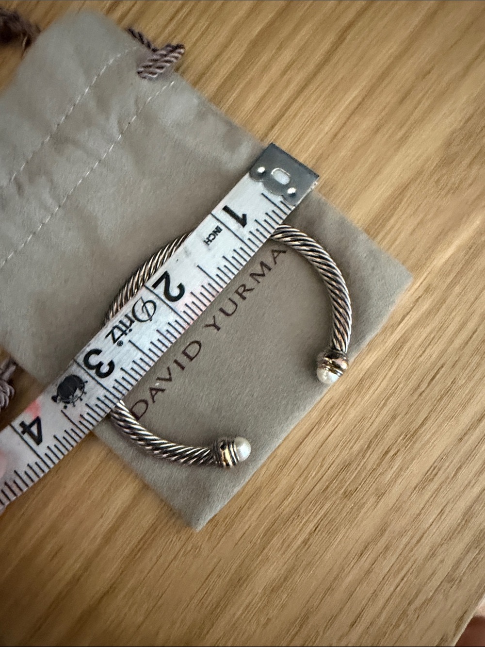 David Yurman Classic Cable bracelet with pearl domes - Picture 2 of 2